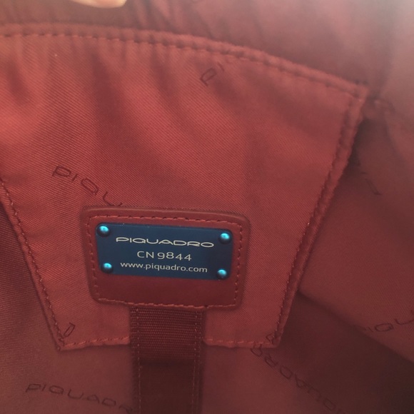 Piquadro red leather bag - Picture 6 of 6